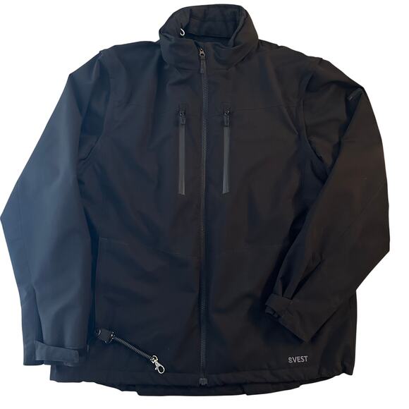 ScotteVest Men's Black Epic Travel Jacket Size XL 24 Pockets Zip Off Sleeves - Picture 1 of 15